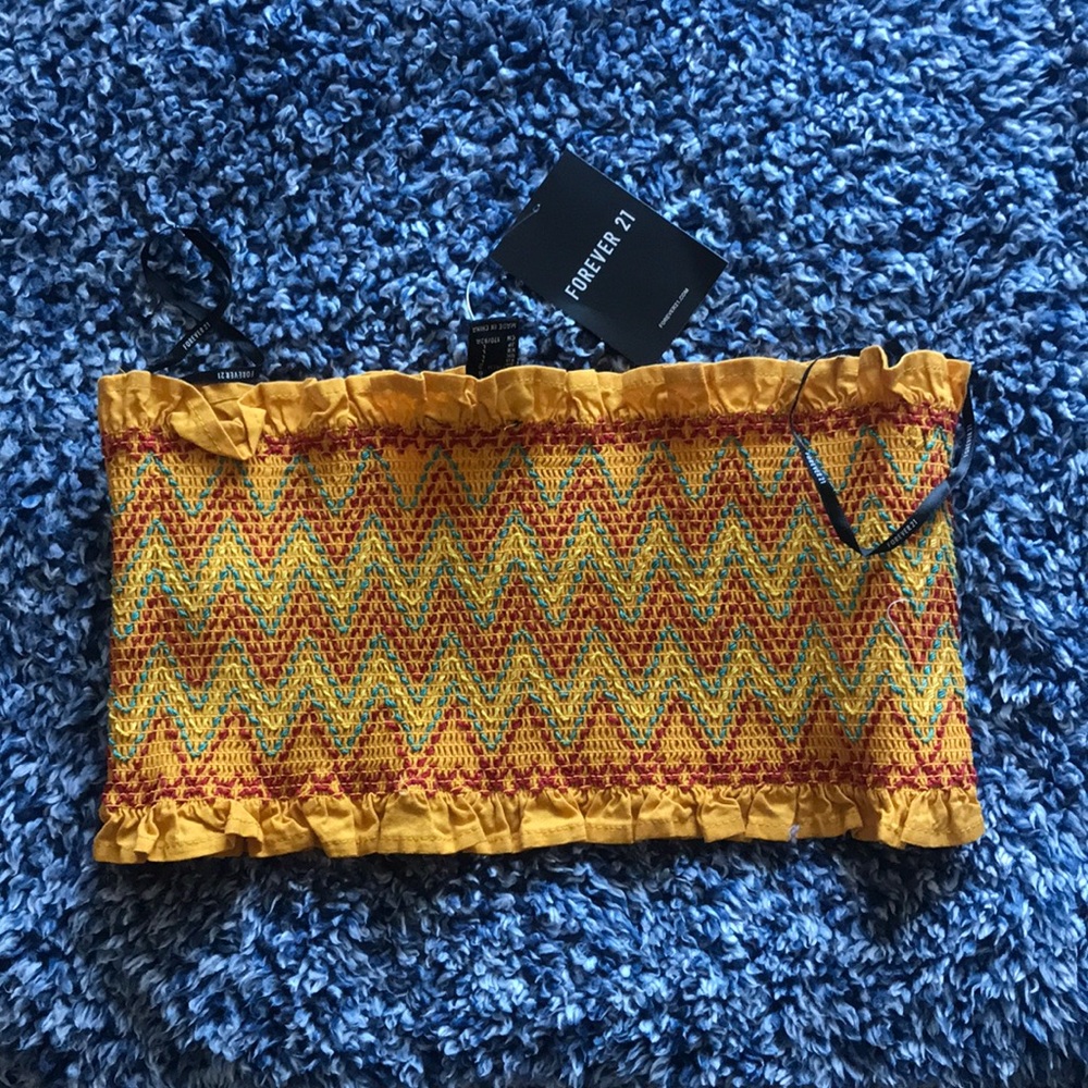 Forever 21 Yellow Tube Top